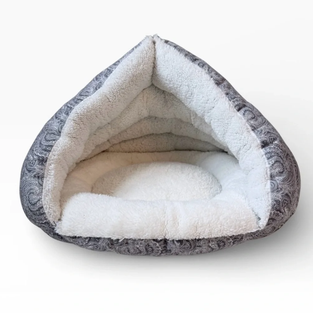 K&H Self Warming Fleece Plush Pet Bed for Cats or Small Dogs Grey